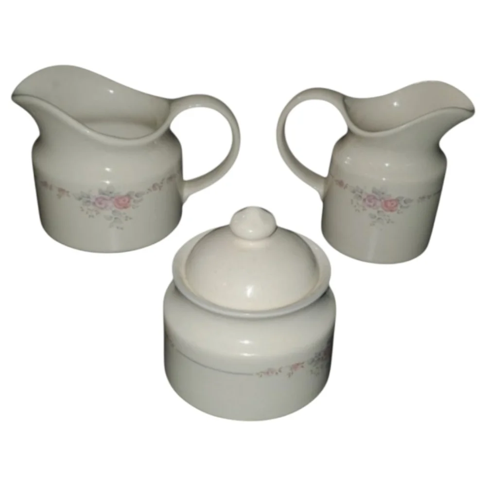 Pfaltzgraff dining servewear gravy boat sauce creamer sugar vintage‎ Trou…